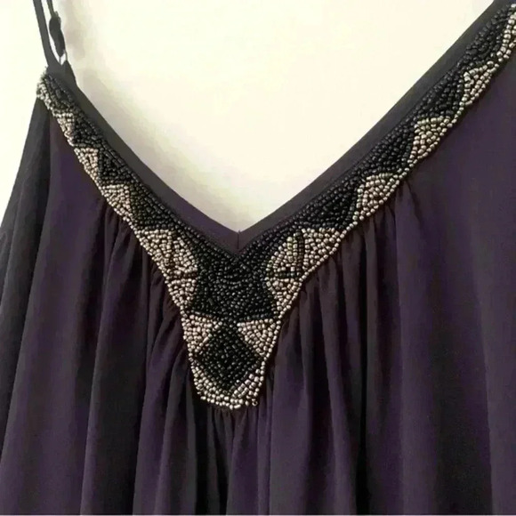 Express Purple Spaghetti Strap
Beaded Neckline Trapeze Dress Size Medium - Picture 8 of 13